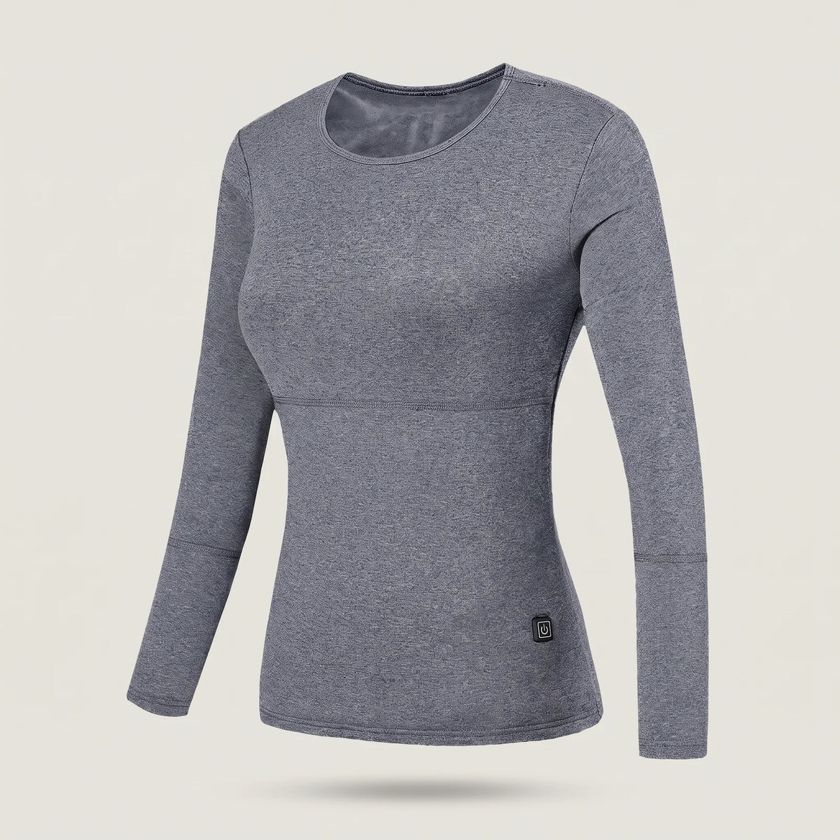 BergHeat Layer heated base layer top for women in gray, tailored cut